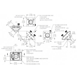 Угловой кинематический держатель для зеркал на 90°, модель RAMC-1B
