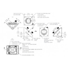 Угловой кинематический держатель для зеркал на 90°, модель RAMC-2A
