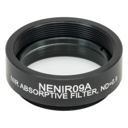 NENIR09A - Абсорбционный нейтральный светофильтр для работы в ближнем ИК диапазоне, Ø25 мм, резьба на оправе: SM1, оптическая плотность: 0.9, Thorlabs
