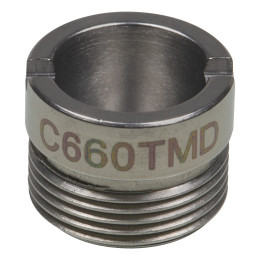 C660TMD - Асферическая линза в оправе, фокусное расстояние: 3.0 мм, числовая апертура: 0,5, рабочее расстояние: 1.3 мм, без покрытия, Thorlabs