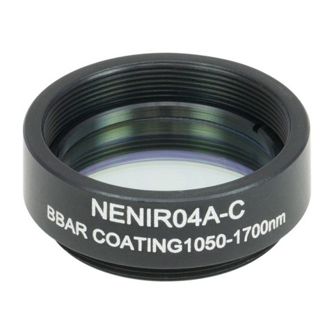 NENIR04A-C - Абсорбционный нейтральный светофильтр в оправе, Ø25 мм, резьба SM1, просветляющее покрытие: 1050-1700 нм, оптическая плотность: 0.4, Thorlabs