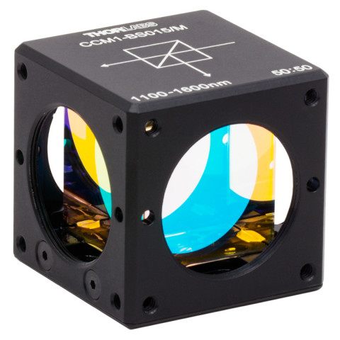CCM1-BS015/M - Светоделительный куб в оправе, не вносит изменения в поляризацию света, для каркасных систем: 30 мм, просветляющее покрытие: 1100 - 1600 нм, крепления: M4, Thorlabs