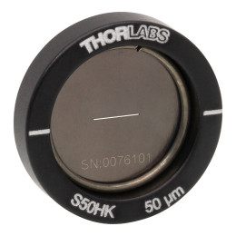 S50HK - Оптическая щель в оправе Ø1/2", ширина: 50 ± 3 мкм, длина: 3 мм, Thorlabs