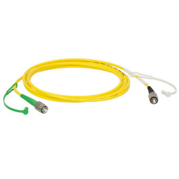 P5-405AR-2 - Соединительный оптоволоконный кабель, одномодовое оптоволокно, 2 м, диапазон рабочих длин волн: 405 - 532 нм, FC/PC (с просветляющим покрытием) и FC/APC (без покрытия) разъем, Thorlabs