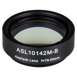 ASL10142M-B - Асферическая линза в оправе, резьба SM1, Ø1", фокусное расстояние 79.0 мм, числовая апертура 0.143, просветляющее покрытие: 650-1050 нм, Thorlabs