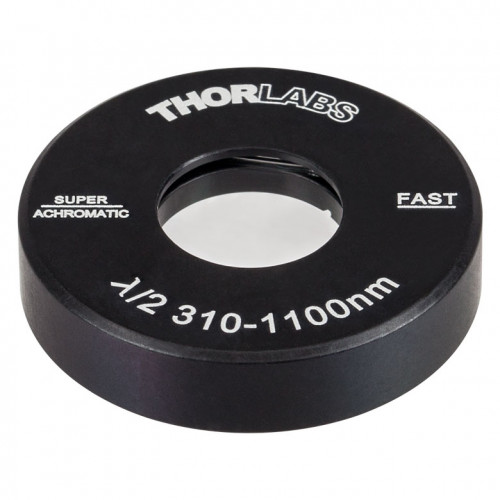 SAHWP05M-700 - Ахроматическая полуволновая пластинка, 1/2" x 1/2", оправа: Ø1", рабочий диапазон: 310 - 1100 нм, Thorlabs