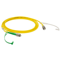 P4-SMF28EAR-2 - Соединительный оптоволоконный кабель, одномодовое оптоволокно, 2 м, диапазон рабочих длин волн: 1260 - 1625 нм, FC/APC (с просветляющим покрытием) и FC/PC (без покрытия) разъем, Thorlabs