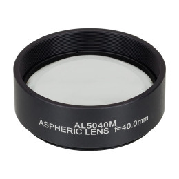 AL5040M - S-LAH64 асферическая линза в оправе, Ø50 мм , фокусное расстояние 40 мм, числовая апертура 0.55, без покрытия, Thorlabs