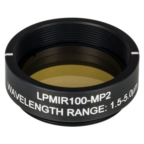 LPMIR100-MP2 - Линейный поляризатор, Ø25 мм, в оправе с резьбой SM1, рабочий диапазон: 1500 - 5000 нм, Thorlabs