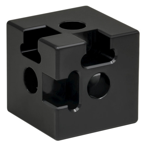 RM1S - Металлический куб с прорезями на ребрах и 3 раззенкованными отверстиями 1/4" (M6) для крепления стержней диаметром 1", Thorlabs
