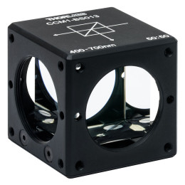 CCM1-BS013 - Светоделительный куб в оправе, не вносит изменения в поляризацию света, для каркасных систем: 30 мм, просветляющее покрытие: 400 - 700 нм, крепления: 8-32, Thorlabs
