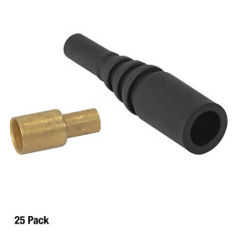 190066CP - Черные изолирующие насадки и обжимные гильзы для трубки оптоволоконного кабеля с Ø2 мм и FC/PC разъемов, 25 шт., Thorlabs