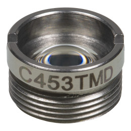 C453TMD - Асферическая линза в оправе, фокусное расстояние: 4.6 мм, числовая апертура: 0,5, рабочее расстояние: 0.9 мм, без покрытия, Thorlabs