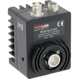 PDA10JT-EC - HgCdTe фотодетектор с усилителем и термоэлектрическим охлаждением, рабочий спектральный диапазон: 2.0 - 5.4 мкм, усилитель с емкостной связью, активная область: 1 мм2, источник питания: 220 - 240 В, Thorlabs