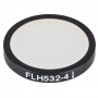 FLH532-4 - Полосовой фильтр, Ø25 мм, центральная длина волны 532 нм, ширина полосы пропускания 4 нм, Thorlabs