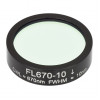 FL670-10 - Фильтр для работы с диодным лазером, Ø1", центральная длина волны 670 ± 2 нм, ширина полосы пропускания 10 ± 2 нм, Thorlabs