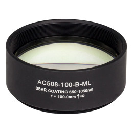 AC508-100-B-ML - Ахроматический дублет, f=100 мм, Ø2", резьба на оправе: SM2, просветляющее покрытие: 650-1050 нм, Thorlabs