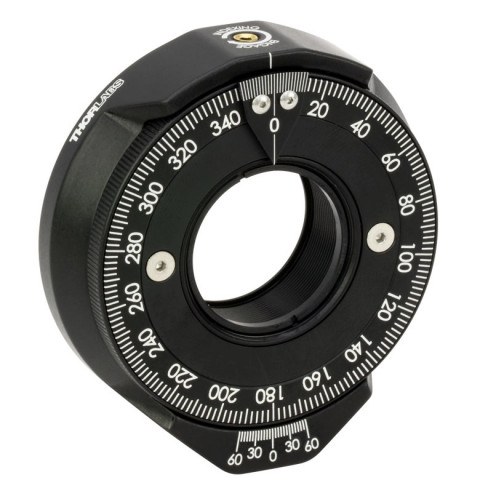 RSP1X225/M - Держатель оптики Ø1" (Ø25.4 мм) с возможностью непрерывного (360°) и  дискретного (22.5°) вращения закрепляемых элементов, крепления: M4, Thorlabs