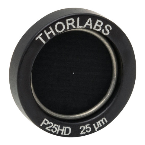 P25HD - Точечная диафрагма в оправе Ø1/2" (12.7 мм), диаметр отверстия: 25 ± 2 мкм, материал: нержавеющая сталь, Thorlabs