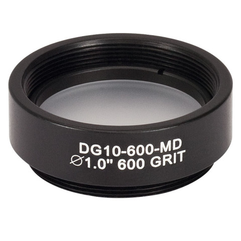 DG10-600-MD - Светорассеиватель из матового стекла в оправе (SM1), Ø1", N-BK7, 600 Grit, Thorlabs
