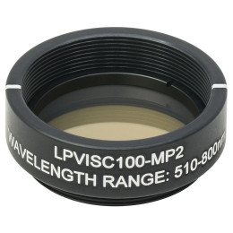 LPVISC100-MP2 - Линейный поляризатор, Ø25 мм, в оправе с резьбой SM1, рабочий диапазон: 510 - 880 нм, Thorlabs