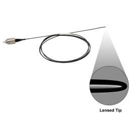 LFM1F-1 - Многомодовое оптическое волокно с линзой на торце, Ø50 мкм, 0.20 NA, диаметр сфокусированного пятна: Ø25 мкм, рабочее расстояние: 30 мкм, разъем: FC/PC, длина: 1 м, Thorlabs