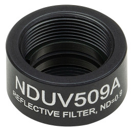NDUV509A - Отражающий нейтральный светофильтр, Ø1/2", UVFS, резьба на оправе: SM05, оптическая плотность: 0.9, Thorlabs