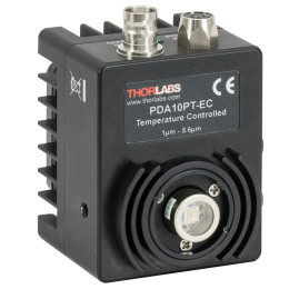 PDA10PT-EC - InAsSb фотодетектор с термоэлектрическим охлаждением, рабочий спектральный диапазон: 1.0 - 5.8 мкм, усилитель переменного тока, активная область: Ø1 мм, источник питания: 220 - 240 В, Thorlabs