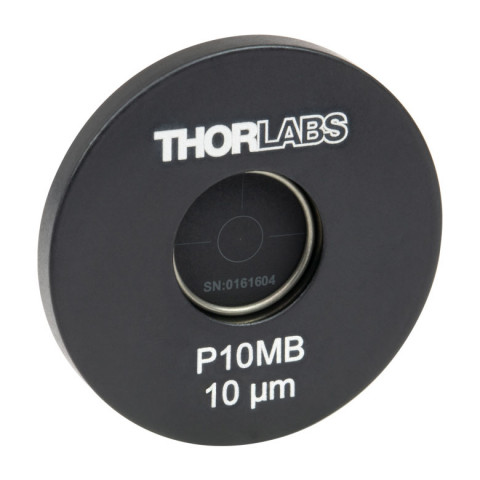 P10MB - Точечная диафрагма в оправе Ø1", диаметр отверстия: 10 ± 1 мкм, материал: молибден, Thorlabs