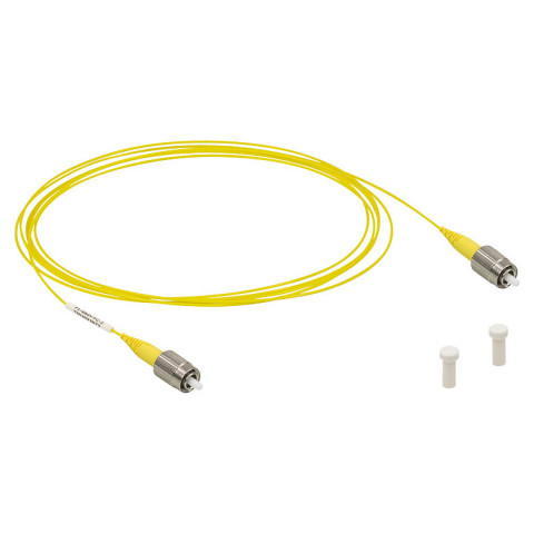 P1-460Y-FC-2 - Соединительный оптоволоконный кабель, одномодовое оптоволокно, 2 м, диапазон рабочих длин волн: 488 - 633 нм, FC/PC разъем, оболочка: Ø900 мкм, Thorlabs