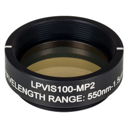 LPVIS100-MP2 - Линейный поляризатор, Ø25 мм, в оправе с резьбой SM1, рабочий диапазон: 550 - 1500 нм, Thorlabs