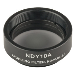 NDY10A - Аподизирующий отражающий нейтральный светофильтр в оправе, Ø25 мм, оптическая плотность: 0.04 - 1, Thorlabs