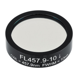 FL457.9-10 - Фильтр для работы с аргоновым лазером, Ø1", центральная длина волны 457.9 ± 2 нм, ширина полосы пропускания 10 ± 2 нм, Thorlabs
