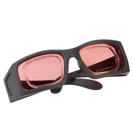 LG14A - Лазерные защитные очки, розовые линзы, пропускание видимого излучения 47%, нельзя носить поверх мед. очков, съемный вкладыш для вставки линз с диоптриями, Thorlabs