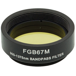 FGB67M - Цветной светофильтр в оправе, Ø25 мм, материал BG36, резьба SM1, Thorlabs