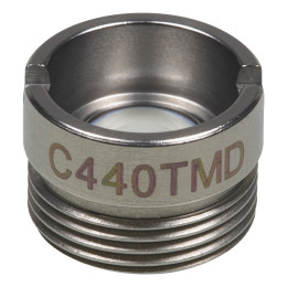 C440TMD - Асферическая линза в оправе, фокусное расстояние: 2.8 мм, числовая апертура: 0,3/0.5, рабочее расстояние: 1.8 мм, без покрытия, Thorlabs