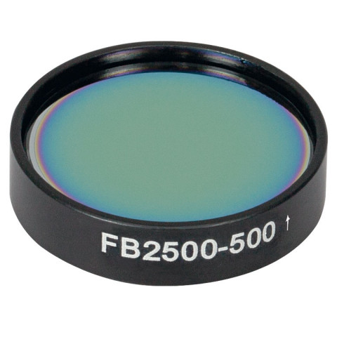 FB2500-500 - Полосовой фильтр, Ø1", центральная длина волны 2.50 мкм, ширина полосы пропускания 0.5 мкм, Thorlabs