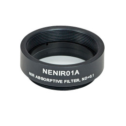 NENIR01A - Абсорбционный нейтральный светофильтр для работы в ближнем ИК диапазоне, Ø25 мм, резьба на оправе: SM1, оптическая плотность: 0.1, Thorlabs