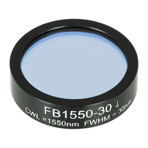 FB1550-30 - Полосовой фильтр, Ø1", центральная длина волны 1550 ± 6 нм, ширина полосы пропускания 30 ± 6 нм, Thorlabs