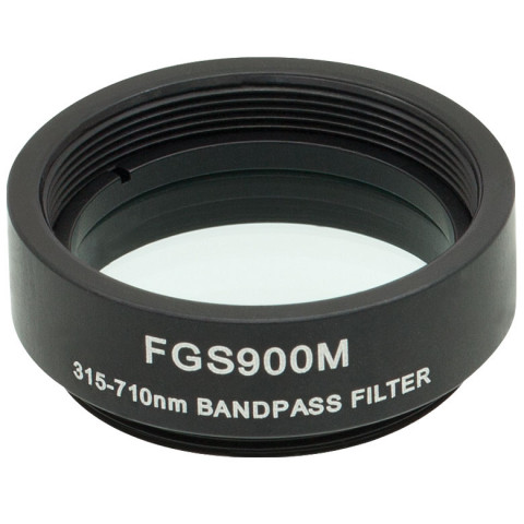 FGS900M - Цветной светофильтр в оправе, Ø25 мм, материал KG3, резьба SM1, Thorlabs