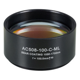 AC508-100-C-ML - Ахроматический дублет, f=100 мм, Ø2", резьба на оправе: SM2, просветляющее покрытие: 1050-1700 нм, Thorlabs