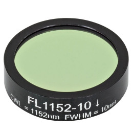 FL1152-10 - Фильтр для работы с HeNe лазером, Ø1", центральная длина волны 1152 ± 2 нм, ширина полосы пропускания 10 ± 2 нм, Thorlabs