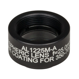 AL1225M-A - N-BK7 асферическая линза в оправе, Ø12.5 мм, фокусное расстояние 25 мм, числовая апертура 0.23, просветляющее покрытие: 350-700 нм, Thorlabs