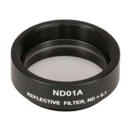 ND01A - Отражающий нейтральный светофильтр, Ø25 мм, резьба на оправе: SM1, оптическая плотность: 0.1, Thorlabs
