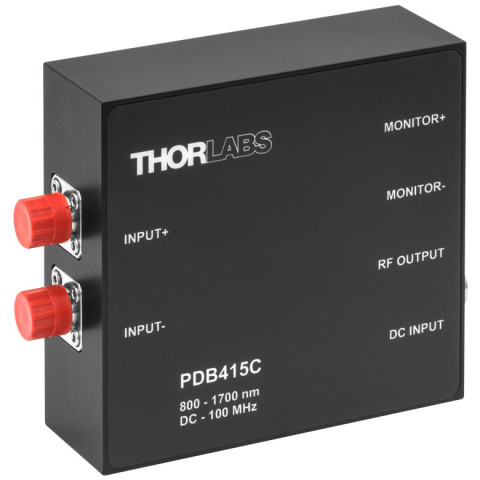 PDB415C - Балансный фотодетектор с трансимпедансным усилителем и постоянным коэффициентом усиления, диапазон рабочих частот до 100 МГц, InGaAs фотодиоды, Thorlabs