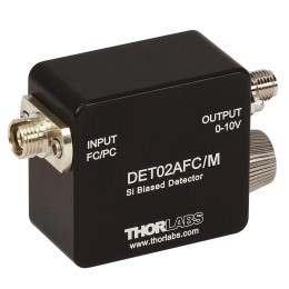 DET02AFC/M - Si фотодетектор с FC/PC разъемом, ширина полосы пропускания: 1 ГГц, рабочий спектральный диапазон: 400 - 1100 нм, крепления: M4, Thorlabs