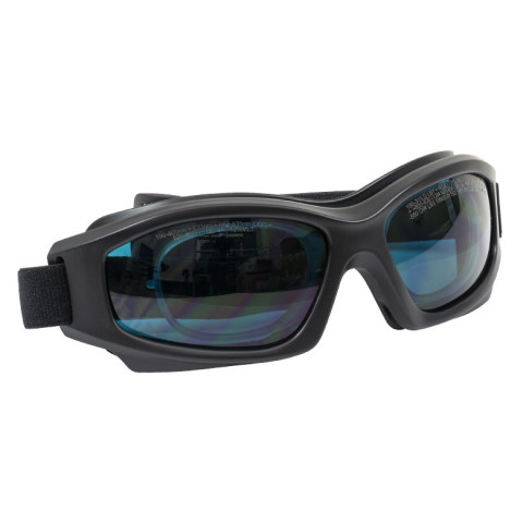 LG4C - Лазерные защитные очки, темно-синие линзы, пропускание видимого излучения 12%, съемный вкладыш для вставки мед. линз, регулируемый ремешок, защита от запотевания, Thorlabs