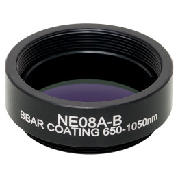 NE08A-B - Абсорбционный нейтральный светофильтр, Ø25 мм, резьба на оправе: SM1, просветляющее покрытие: 650-1050 нм, оптическая плотность: 0.8, Thorlabs
