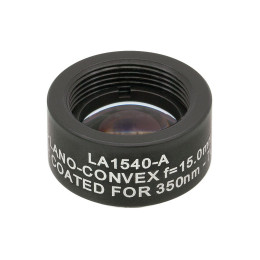 LA1540-A-ML - Плоско-выпуклая линза, Ø1/2", N-BK7, оправа с резьбой SM05, f = 15.0 мм, просветляющее покрытие: 350-700 нм, Thorlabs