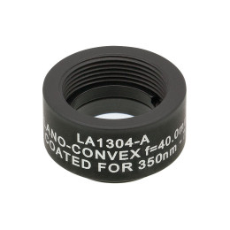 LA1304-A-ML - Плоско-выпуклая линза, Ø1/2", N-BK7, оправа с резьбой SM05, f = 40.0 мм, просветляющее покрытие: 350-700 нм, Thorlabs